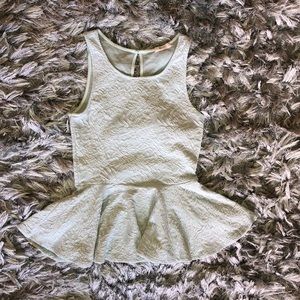 Turquoise Peplum Top